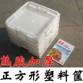 加厚塑料周转筐 正方形收纳筐收纳箱豆腐筐豆制品箱 熟胶豆腐箱