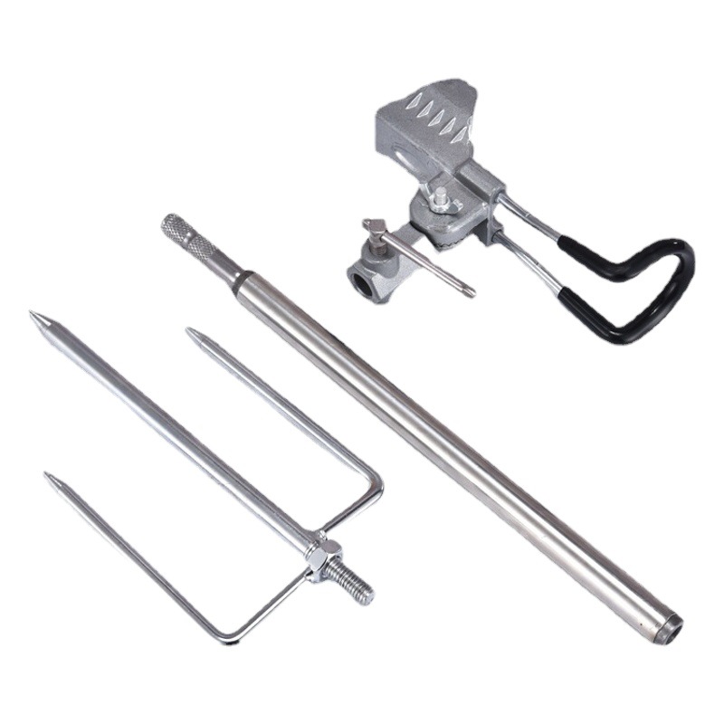 Self-Locking Fishing Rod Holder for Outdoor Fishing, New Metal Fishing Stand, Dual-Purpose for Hand Rods and Sea Rods, Universal Fishing Rod Long Rod Holder, Ground Insert