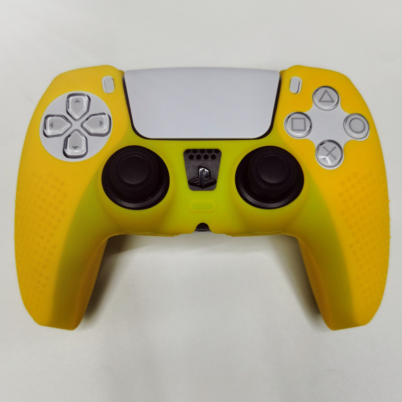 Adecuado para Black Myth Goku PS5 Gamepad Funda protectora de silicona con puntos antideslizantes Puro color mezclado camuflaje inalámbrico