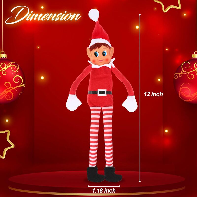 外国貿易クロスボーダー本棚赤い人形エルフ人形クリスマスツリーペンダント長脚人形ぬいぐるみ男の子と女の子用|undefined