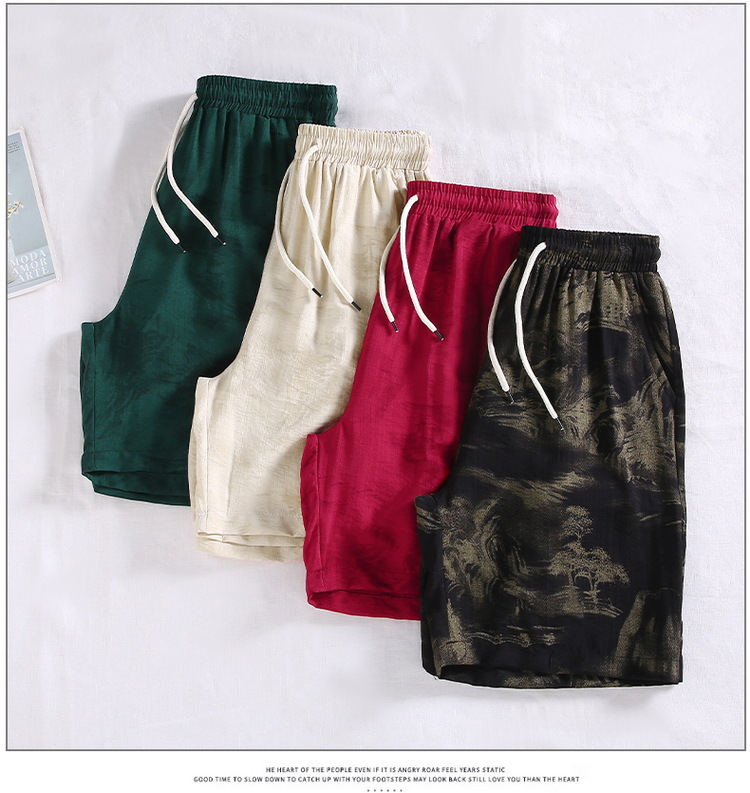 Herrars strandshorts i linneblandning lätta och andas_voghion.com