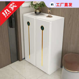 鞋柜2025新款家用室内门口消毒入户大容量客厅玄关白色收纳柜