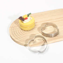 304不锈钢寿桃形无孔塔圈 曲奇饼干模具慕斯圈蛋糕模具烘焙工具