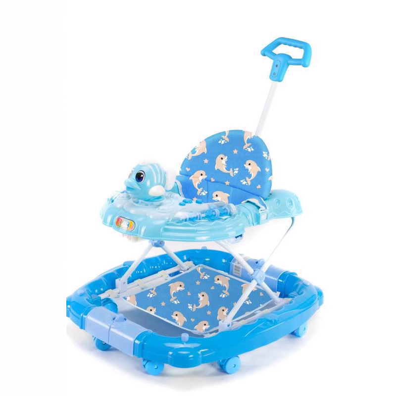 Baolubao 6220SYT Andador de bebé multi-funcional anti-Flip bebé empuje de la mano puede sentarse con pie pad varilla de empuje