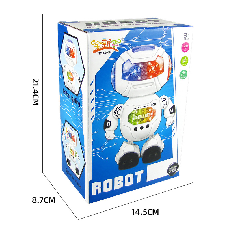 Transfronterizo nuevo robot de baile eléctrico música Luz Espacio robot de baile modelo puesto de suministro al por mayor