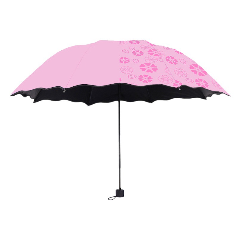 Water flowering umbrella making logo men's and women's advertising sunscreen umbrella folding 30% sunshade factory wholesale