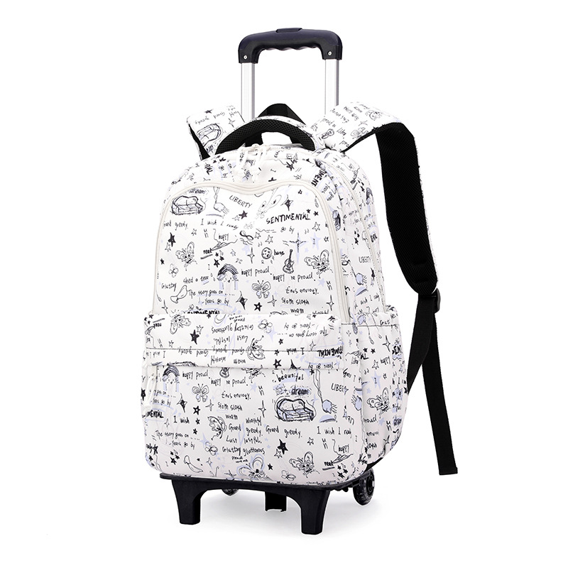 Mochila de estilo de pescado natural para estudiantes de primaria 3 - 6 grados para hombres y mujeres, mochila de tracción de estudiantes de secundaria ligera de gran capacidad