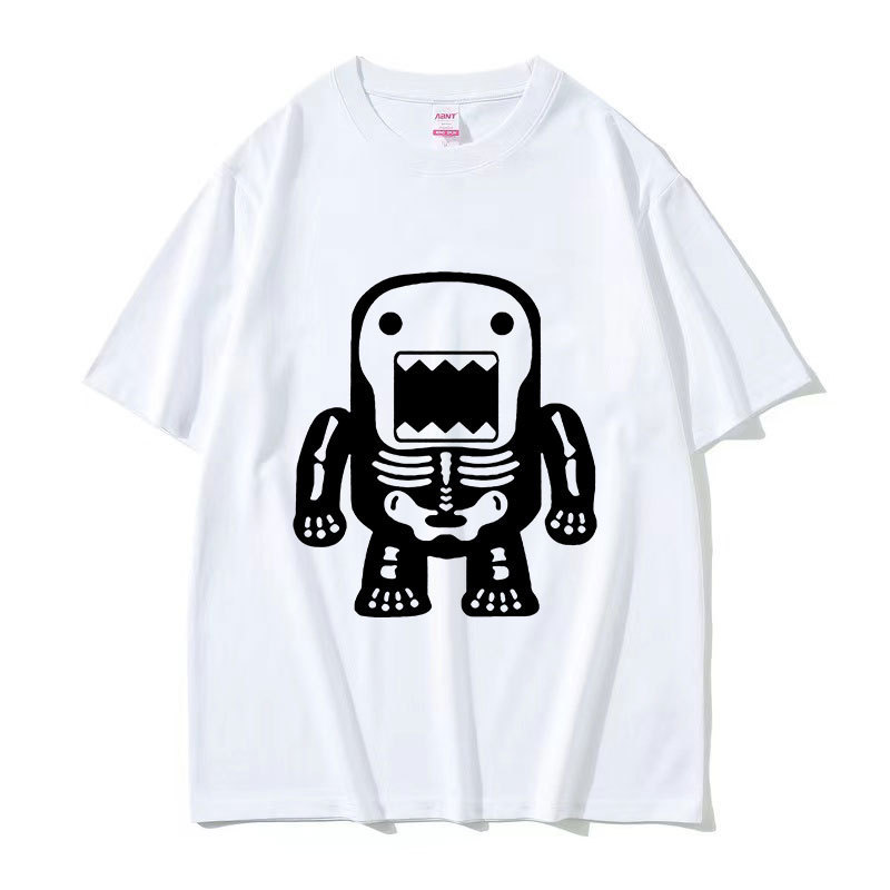 Domo Kun Funny Meme T-Shirt Men's Vintage Fashion O-Neck Sho