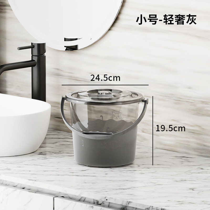 蓋付きの厚いプラスチック製の小さなバケツ、家庭用バケツ、子供用アートバケツ、ミニおもちゃのバケツ、耐久性|undefined