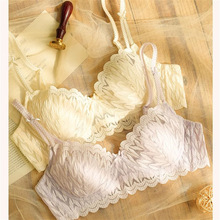 日系少女小仙女性感内衣女有钢圈文胸小胸上托聚拢防下垂胸罩套装