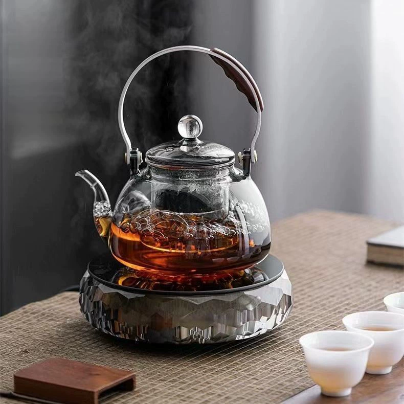 [围炉煮茶水晶电陶炉套装耐高温玻璃壶家用烧水壶静音煮茶器煮茶炉]