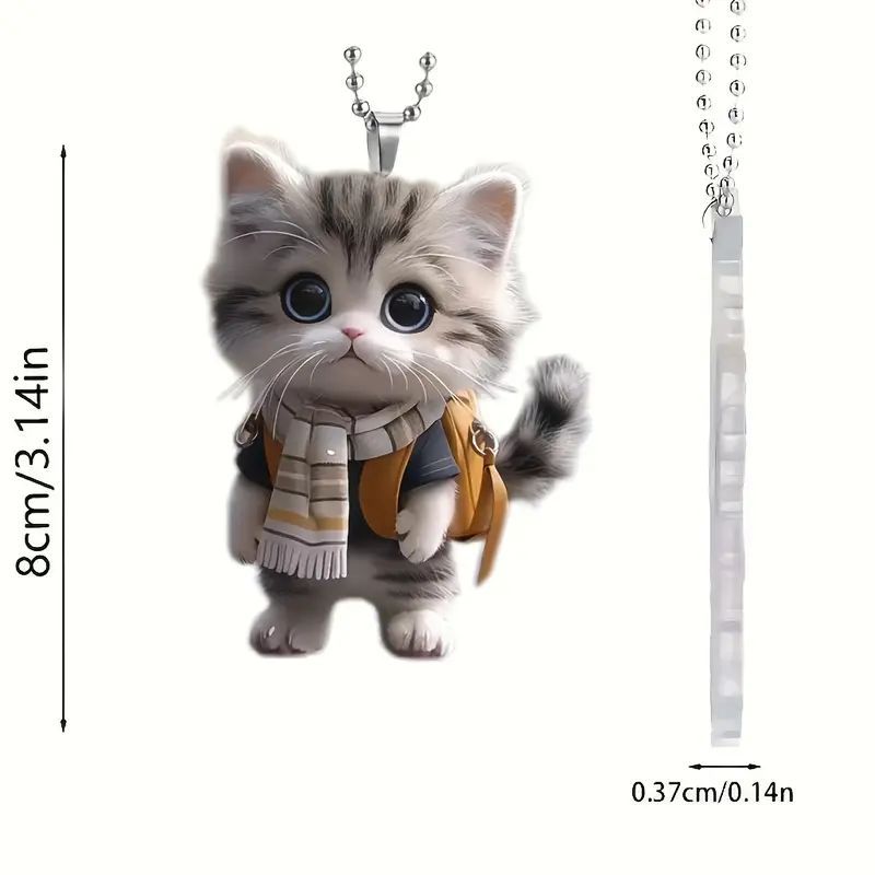 Nuevo transfronterizo lindo gato acrílico material plano accesorios de mochila para automóviles decoración del hogar