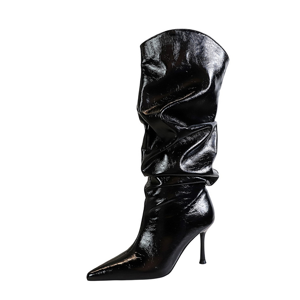 Women's Over-the-knee Boots With Pointed Toe And Stiletto Heel_voghion.com