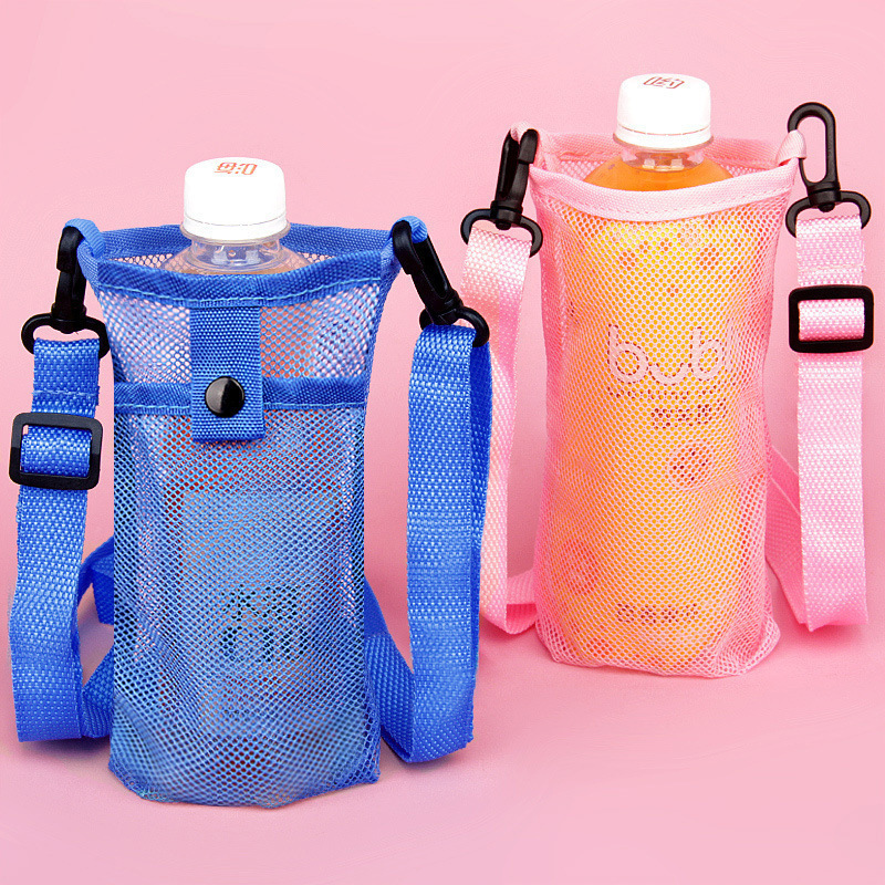 Mesh Thermos Cup Cover, Travel Portable, Simple, Diagonal Water Cup Protective Cover, Universal Water Cup Cover, Cross-Body