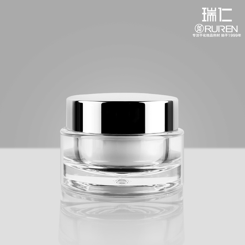 30g亚克力化妆品瓶 ps双层老圆瓶 10g圆柱试用装眼面霜塑料膏霜瓶