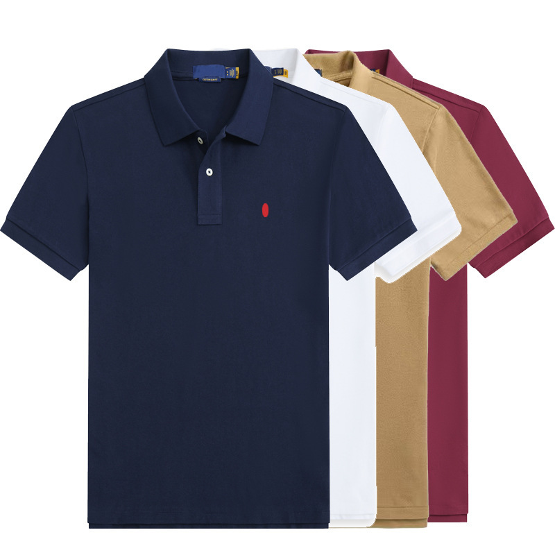 Classic Ralph Lauren Men's Short-Sleeved Polo Shirt Pure Cotton Summer Polo Shirt with Pony Logo Short-Sleeved T-Shirt Classic Ralph Lauren Men's Short-Sleeved Polo Shirt Pure Cotton Summer Polo Shirt with Pony Logo Short-Sleeved T-Shirt