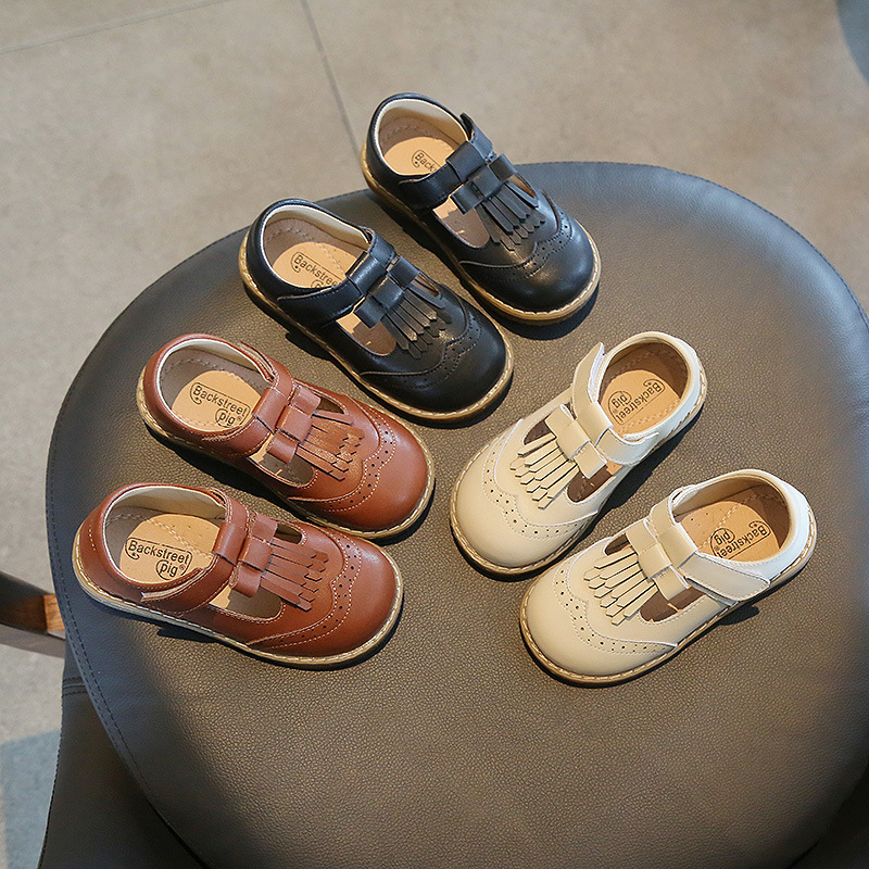 女童皮鞋軟底真皮英倫風寶寶小皮鞋洋氣兒童鞋子春秋季單鞋女童鞋