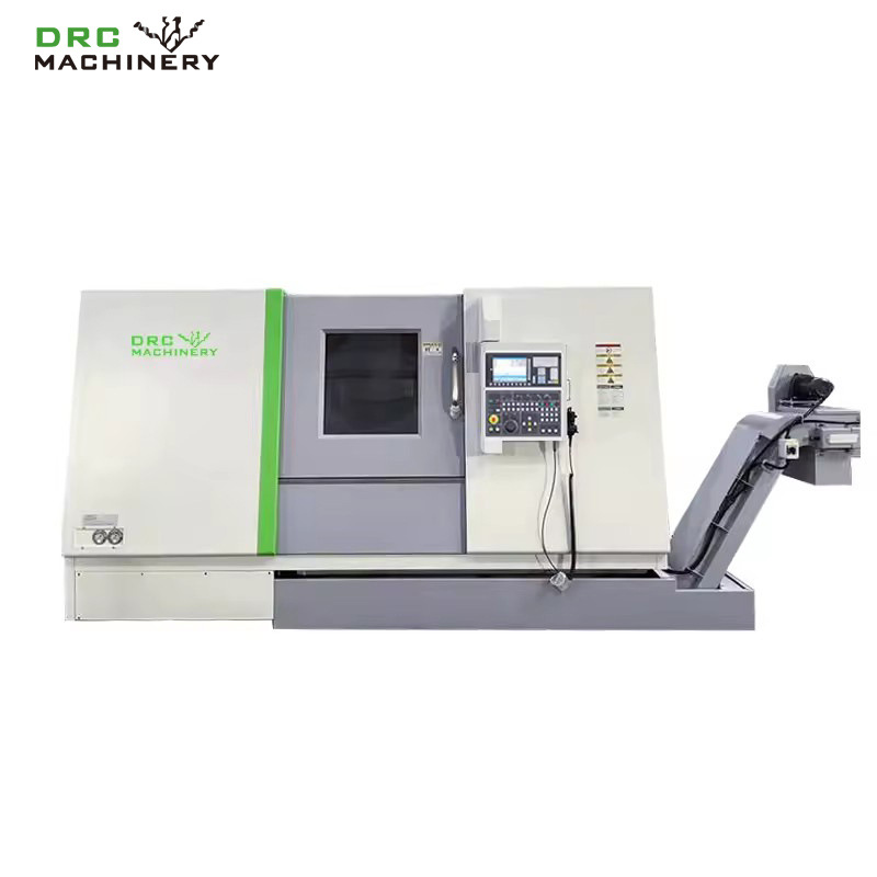 45度整体斜床身数控机床HT6L高精度双主轴车床加工金属转塔车床