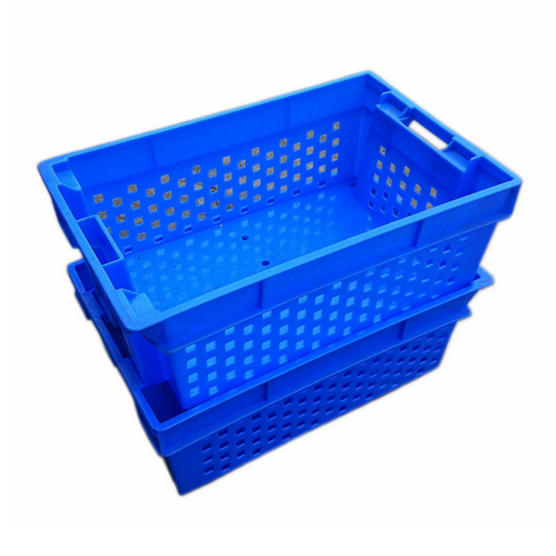 蔬菜水果生鲜周转框可套叠错位筐反转式堆叠塑料箩580*380*210mm