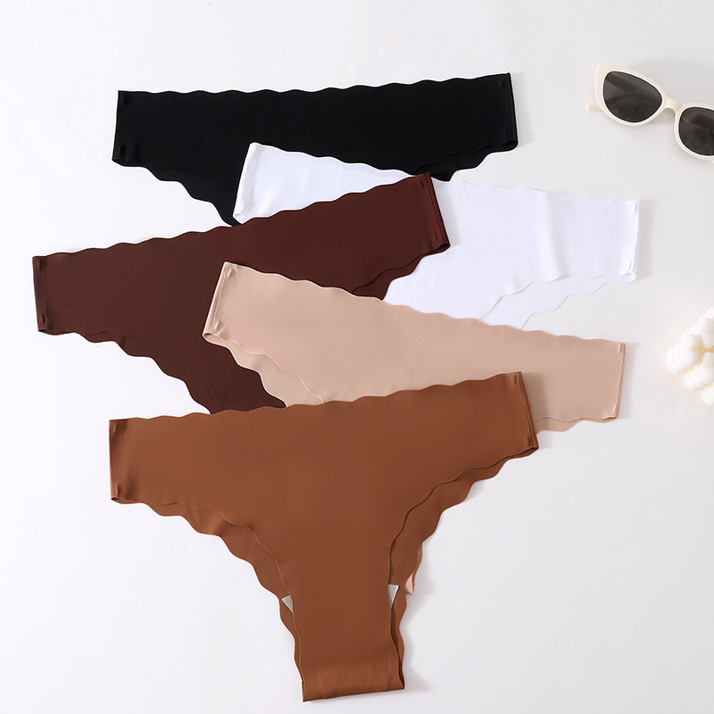 Tangas europeas y americanas de comercio exterior, bragas de seda de hielo, entrepierna de algodón para mujer, bragas sexy de cintura baja, bikini sexy calzoncillos