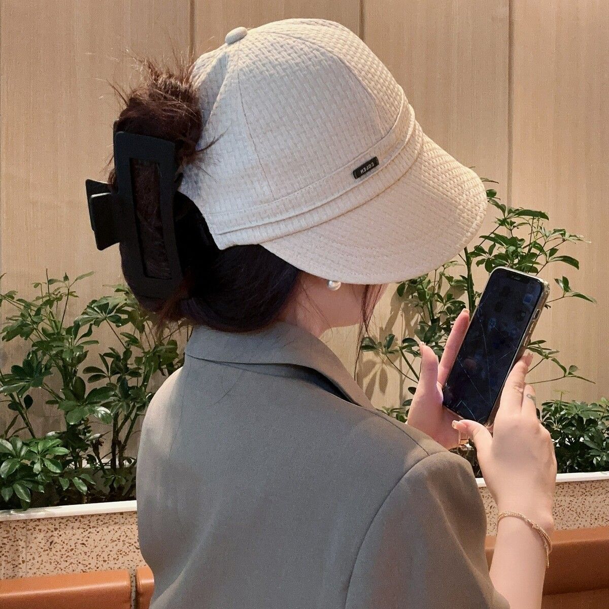 Mostrar cara pequeño sombrero de pescador primavera y otoño nuevo estilo de mujer al aire libre japonés versátil sombrero de lengua casual protección solar de verano transpirable