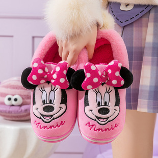 Children's Cotton Slippers Bag with Winter Boys and Babies Non-Slip Wool Slippers Indoor Home Shoes Warm and Cute Cotton Shoes Winter