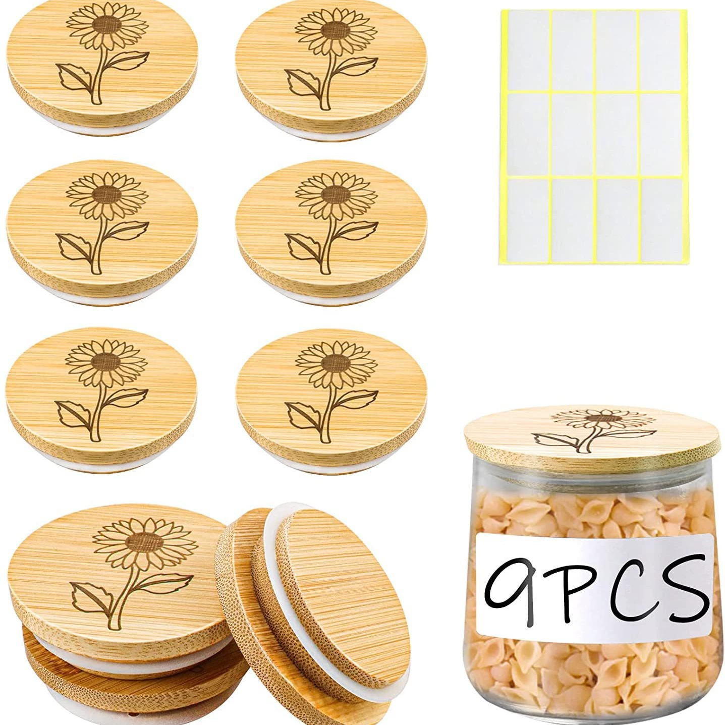 Мейсон бамбук деревянная крышка чашки деревянная крышка стеклянная бутылка Закусочная банка бамбуковая крышка кухонная банка для хранения деревянная крышка в наличии