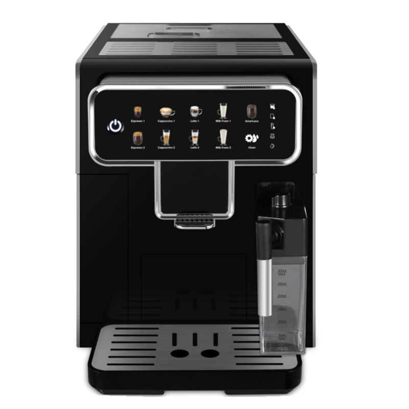 Household automatic intelligent touch screen grinding integrated steam type milk foam latte flower coffee machine with milk tank Household automatic intelligent touch screen grinding integrated steam type milk foam latte flower coffee machine with milk tank