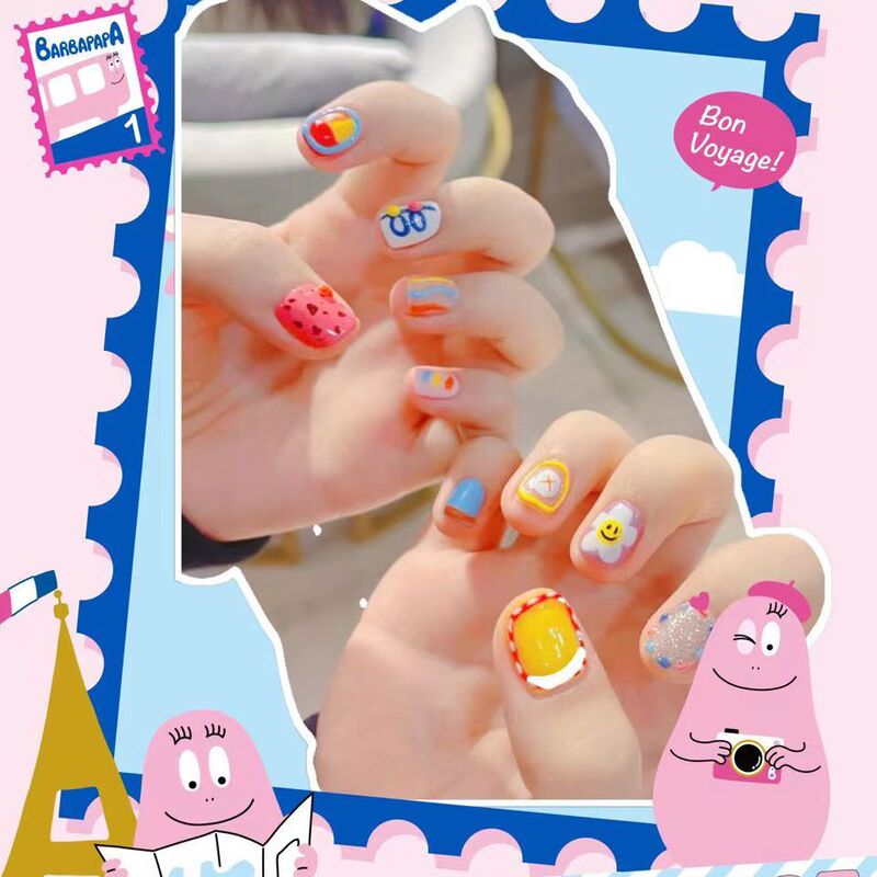 [Xinhe] Pure Handmade Painting Mimijia Handmade Creative Nail Art Thailand Plastic Wind Nail Art Again