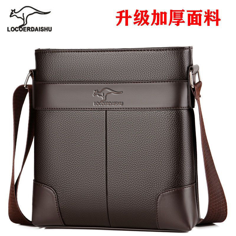 Textura de cuero auténtico de alta calidad bolso de hombro de alto nivel, bolso de viaje de negocios, bolso de hombro casual