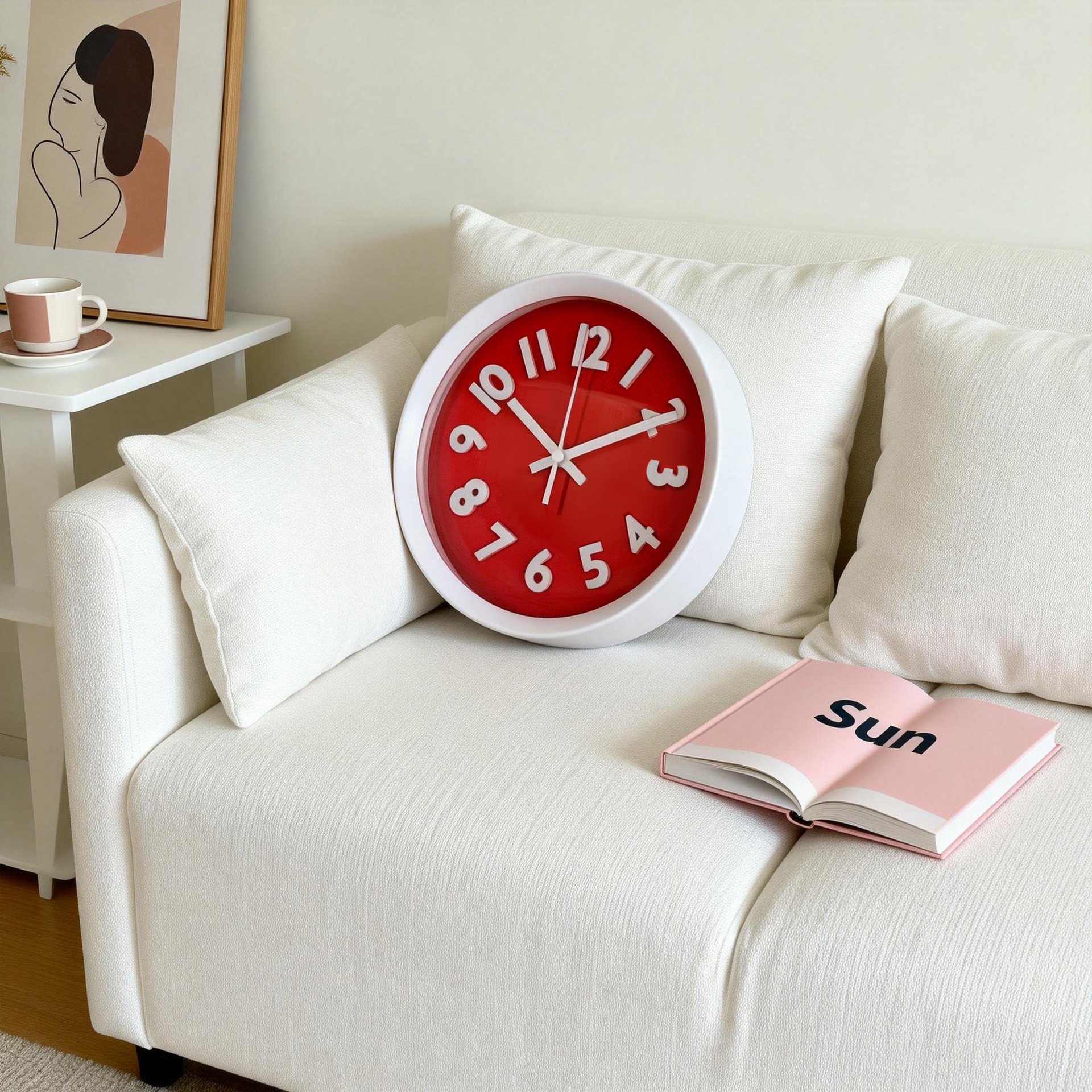 Nuevo color caramelo despertador digital estéreo silencioso vidrio de arco de moda creativo para niños estudiantes ideas de reloj de pared