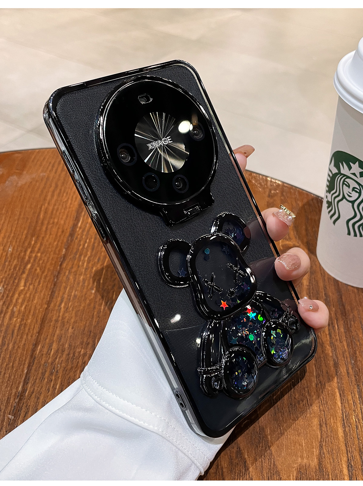 El nuevo soporte de lente abatible Huawei Mate60Pro del oso de arenas movedizas es adecuado para Huawei Mate60 para hombres y mujeres