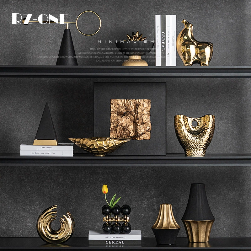 Изысканный золотой геометрический декор Craftsman Thirteen для гостиной, винного шкафа, демонстрационной комнаты, открытых полок