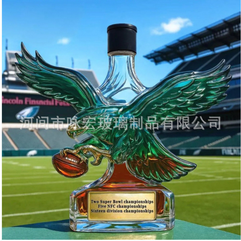 新品飞鹰样式威士忌酒瓶泡酒瓶高硼硅玻璃酒瓶装饰摆件泡酒瓶跨境|undefined