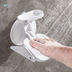1pc 壁掛けシャワーフットレスト 吸盤付き 滑り止め