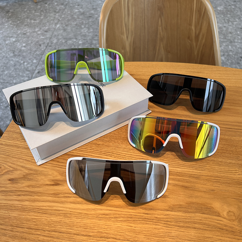 Biker Sports Solid Color Pc Full Frame Sports Sunglasses display picture 1
