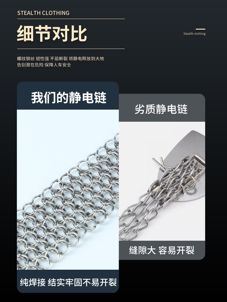 Anti-static mopping with BYD grounding strip for automobile wear-resistant artifact to remove exhaust pipe bracelet human body in winter