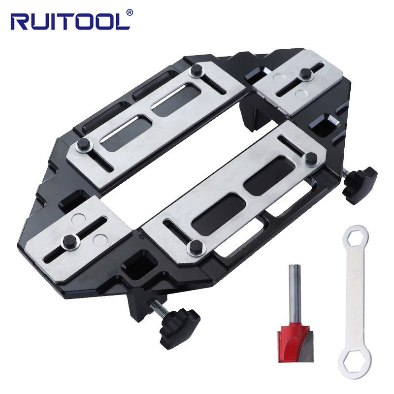 木门合页开槽定位器 开槽机合页安装打孔器固定木工工具