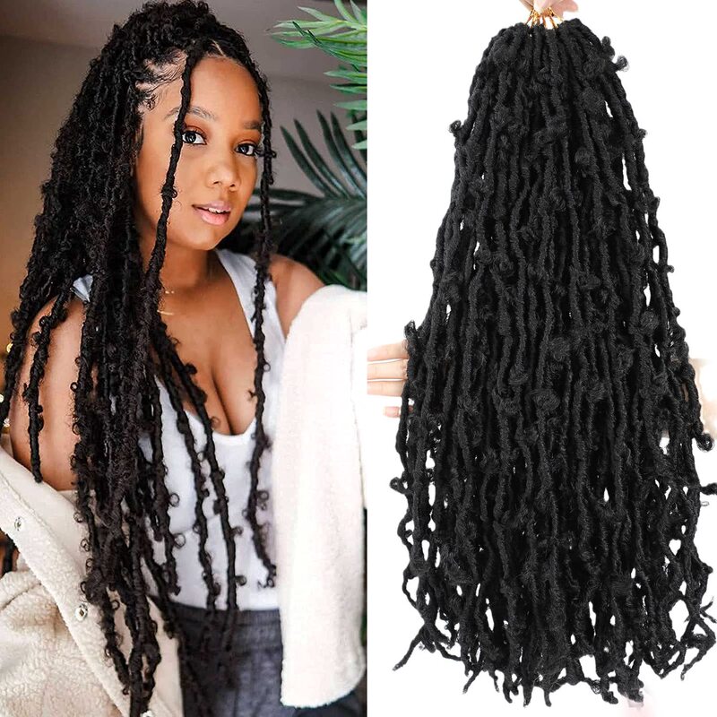 Butterfly FauxLocs European and American wig foreign trade butterfly curved dirty braid wig braid chemical fiber crochet hair extension Butterfly FauxLocs European and American wig foreign trade butterfly curved dirty braid wig braid chemical fiber crochet hair extension