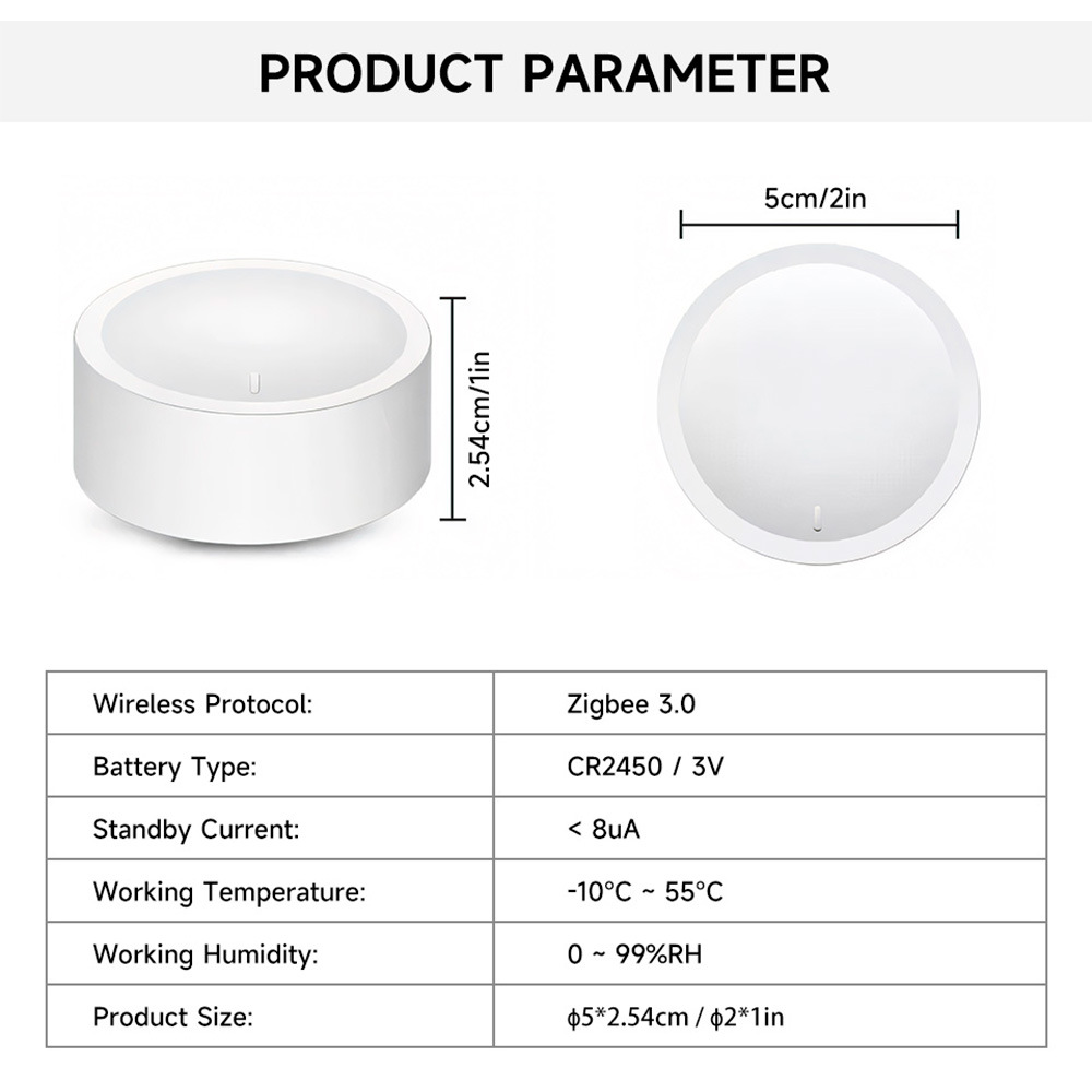 Zigbee 3.0 ağıllı səhnə açarı - düyməli, dimmer və taymer funksiyalı