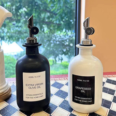 家庭用オイルポット陶磁器味噌汁瓶油瓶漏れ防止自動開閉油酢瓶漏れ防止家庭用キッチン高颜値セット