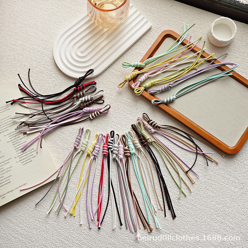 Multicolor Ins Original Two-Color Braided Rope Pendant Leather Rope Accessories Keychain DIY Jewelry Accessories Mobile Phone Chain Pendant Multicolor Ins Original Two-Color Braided Rope Pendant Leather Rope Accessories Keychain DIY Jewelry Accessories Mobile Phone Chain Pendant
