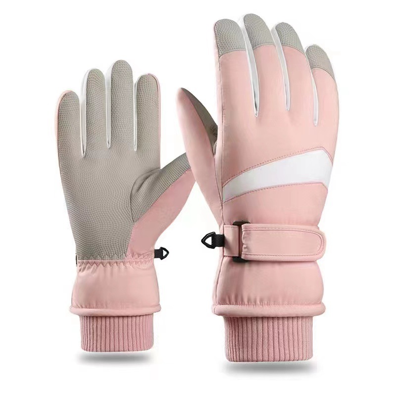 Nuevos guantes de esquí de invierno para hombres y mujeres al aire libre ciclismo impermeable antideslizante pantalla táctil cálido forro polar engrosado transfronterizo al por mayor