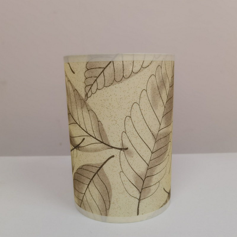 花色直筒灯罩-叶子