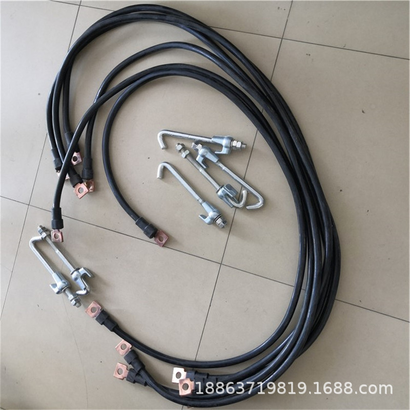 济宁生产钢轨回流线2米 华策牌短路铜线 70平方轨道回流线