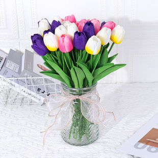 Small polyurethane realistic wedding flowers for living room, decorative flowers for home use