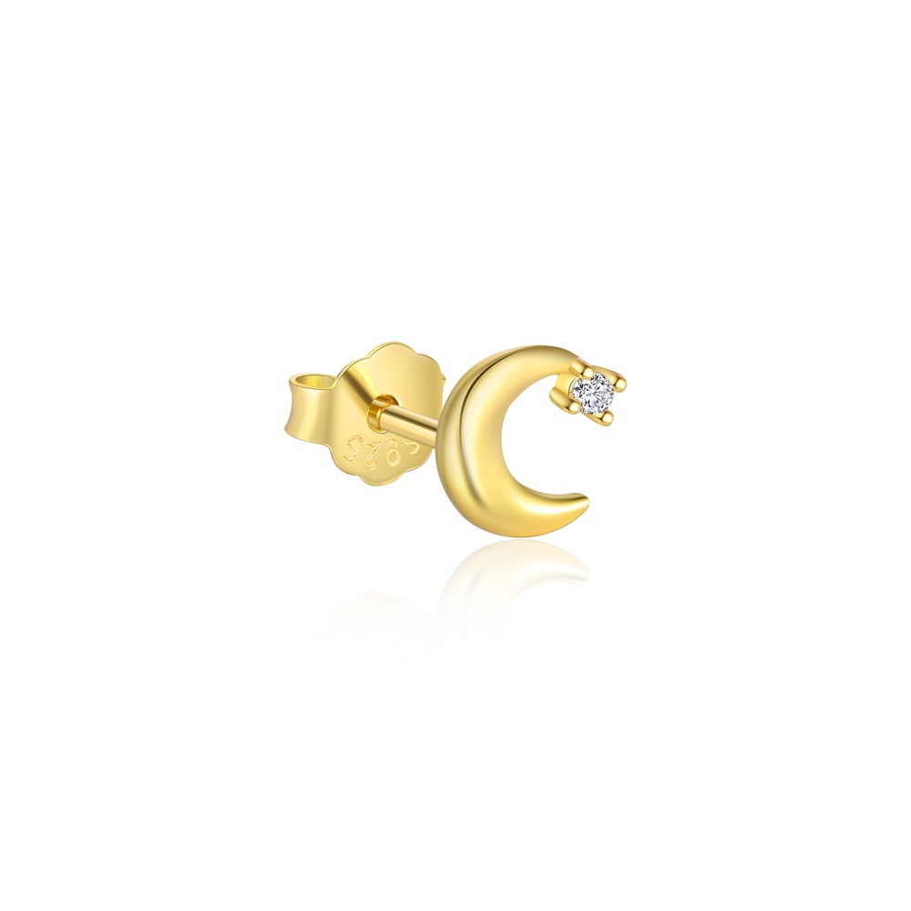 2g Weight Long-Lasting Plated Gold Plating Process 925 Sterling Silver Ear Needle Material 18K Real Gold Plated Plating Material Zircon Inlay Material Small Stud Earrings Classification 1 Piece, 1 Pair Quantity Casual, Daily Occasion 925 Sterling Silver Material Star, Moon, Heart Shape Pattern Women's Gender Basic, Simple Style Style 925 Sterling Silver Star Moon Heart Shape Zircon Small Stud Earrings 4