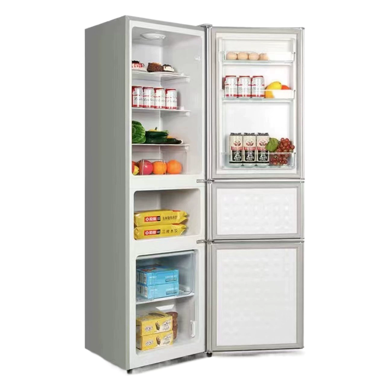 Chigo Холодильник Бытовые вентиляторы Небольшой двухдверный общежитие Аренда комнаты Офис Холодильное замораживание Небольшой холодильник