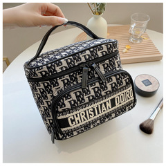 Wuhua new European and American style fashionable cosmetic bag large capacity cosmetic case portable women's bag multi-compartment storage box