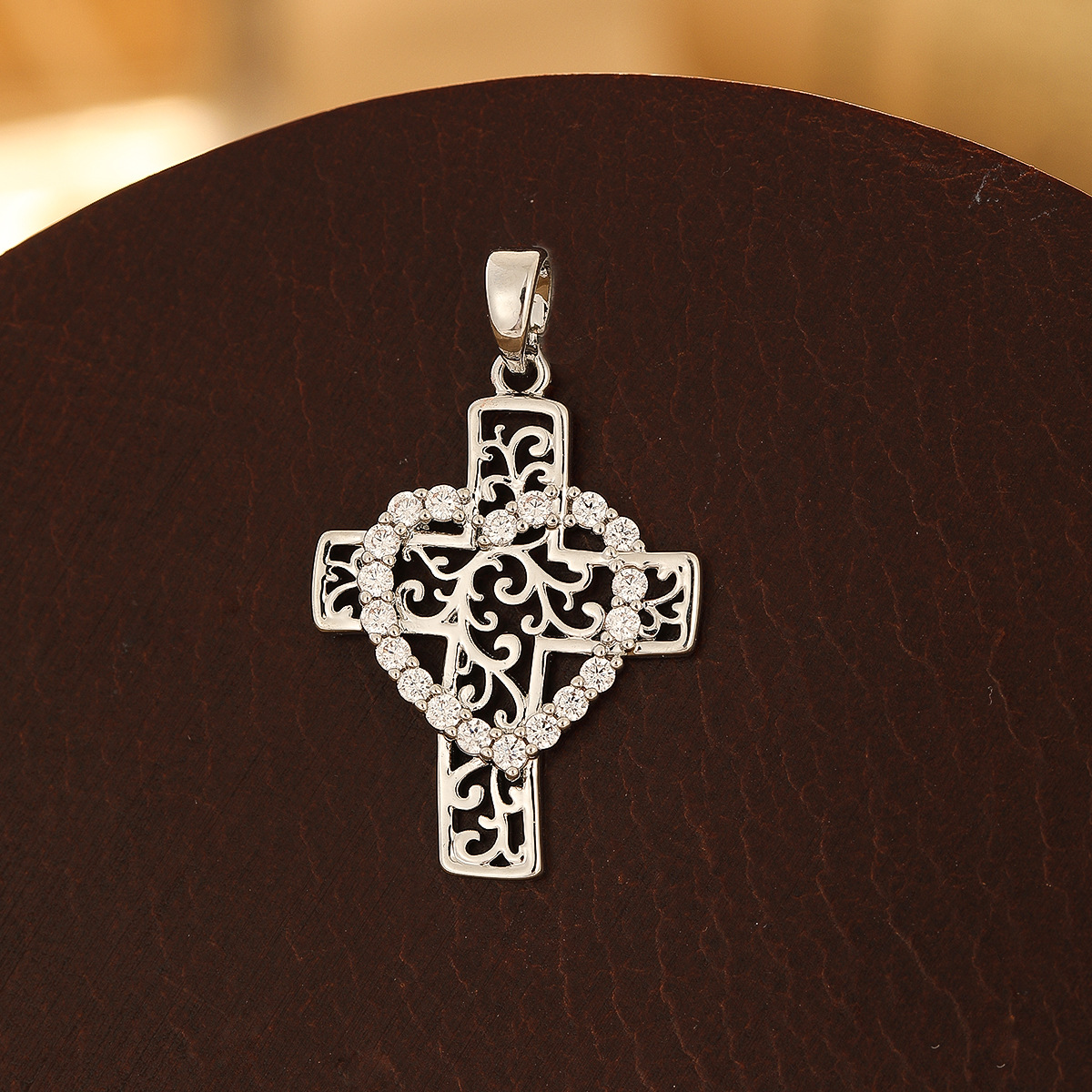 7g Weight Pendant Jewelry Making Type 14 * 24mm, 18*28mm, 22*30mm Jewelry Making Size Zircon Inlay Material DIY Jewelry Accessories Classification 1 Piece Quantity Copper Material Cross, Heart Shape Pattern Inlay Design Casual, Simple Style Style 1 Piece 14 * 24mm 18*28mm 22*30mm Copper Zircon Cross Heart Shape Pendant 10